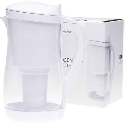 Ecobud- Gentoo Plastic Water Filter Jug White-1.5L
