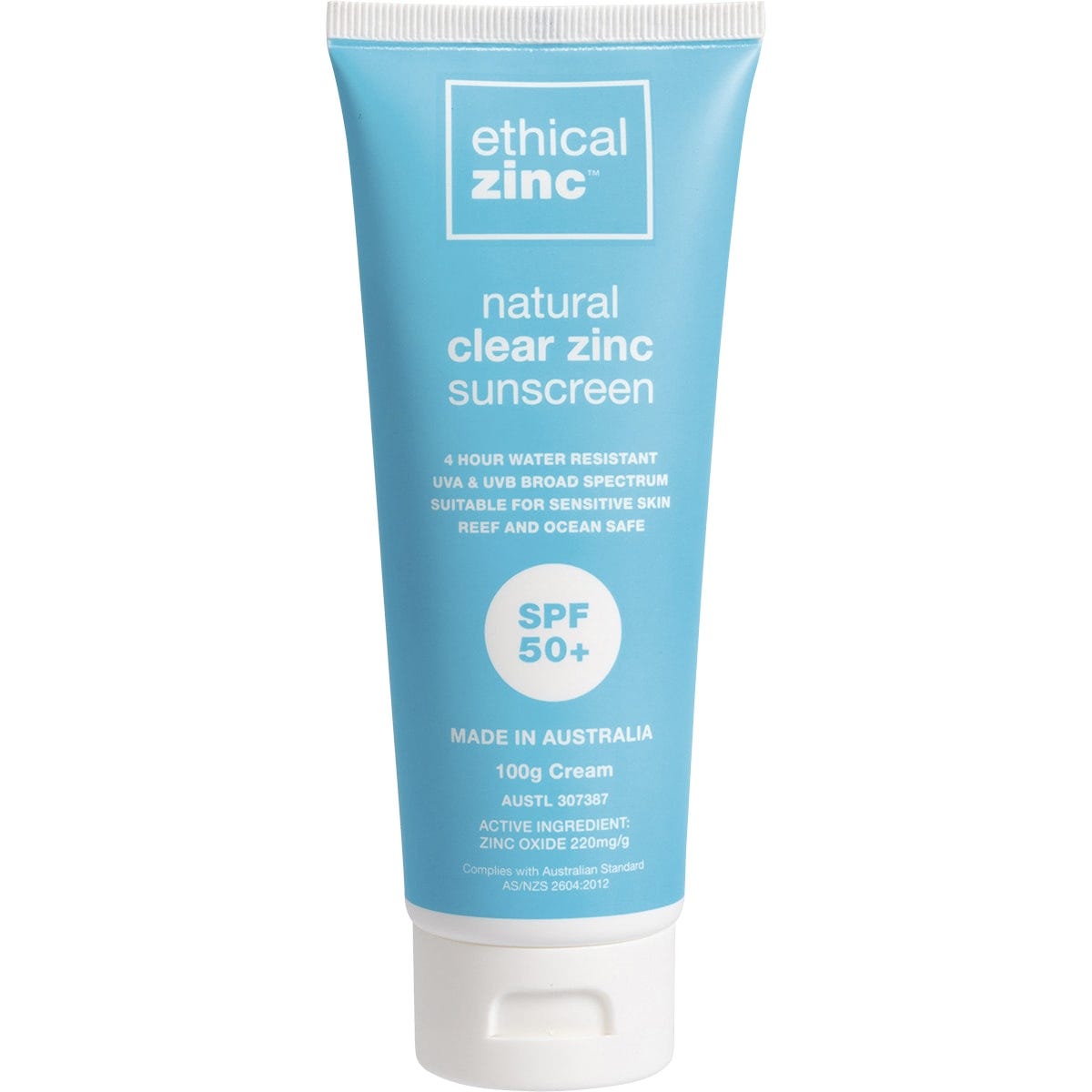 Ethical Zinc- Natural Clear Zinc Sunscreen SPF 50+-100g