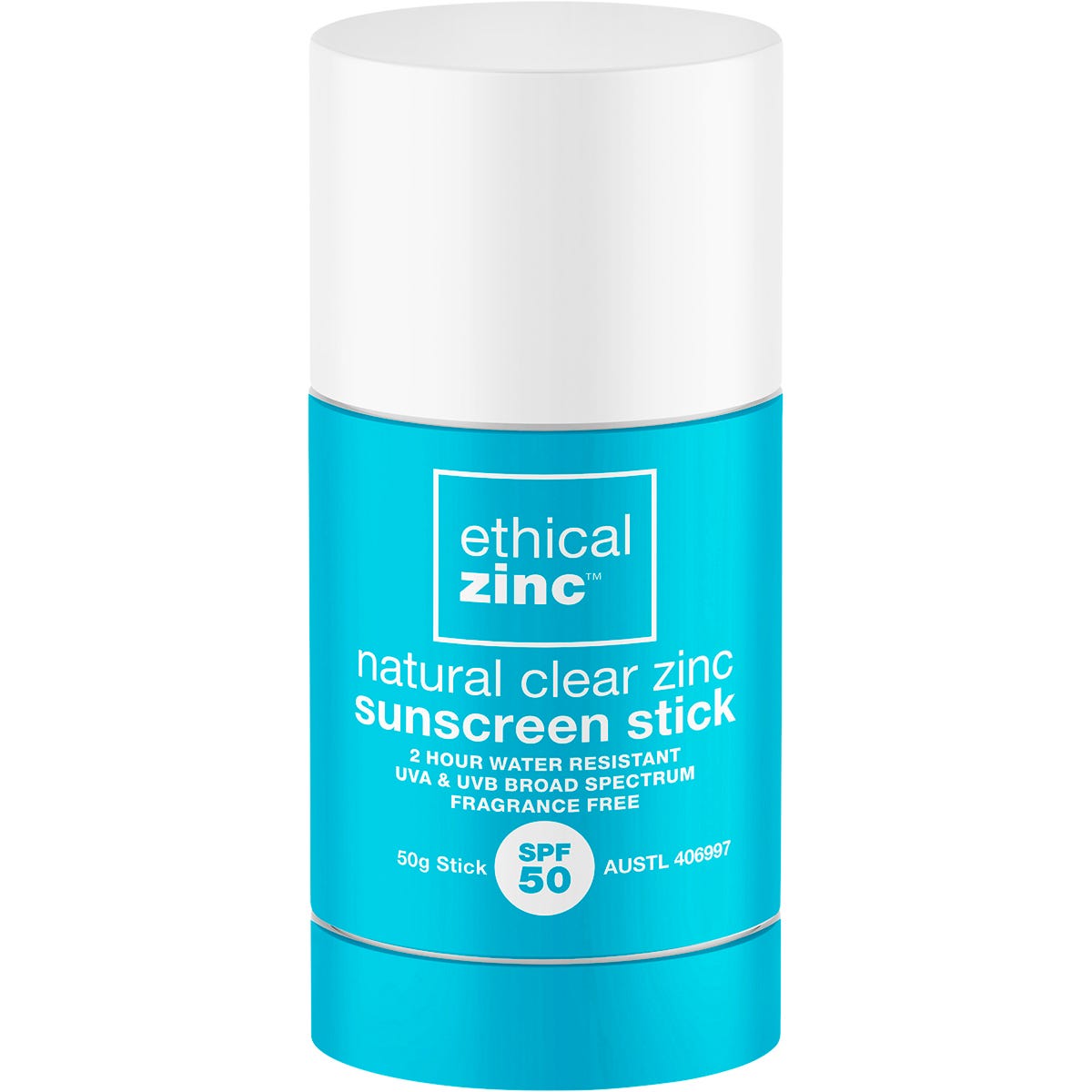 Ethical Zinc- Natural Clear Zinc Sunscreen Stick SPF 50-50g