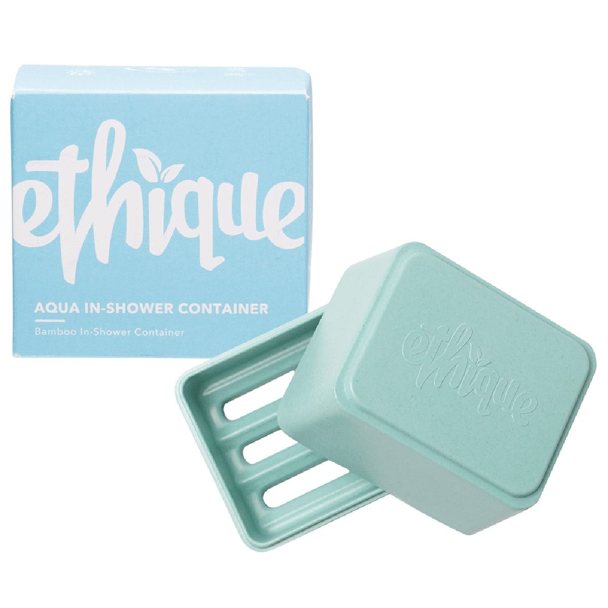 Ethique- Bamboo & Cornstarch Shower Container Aqua