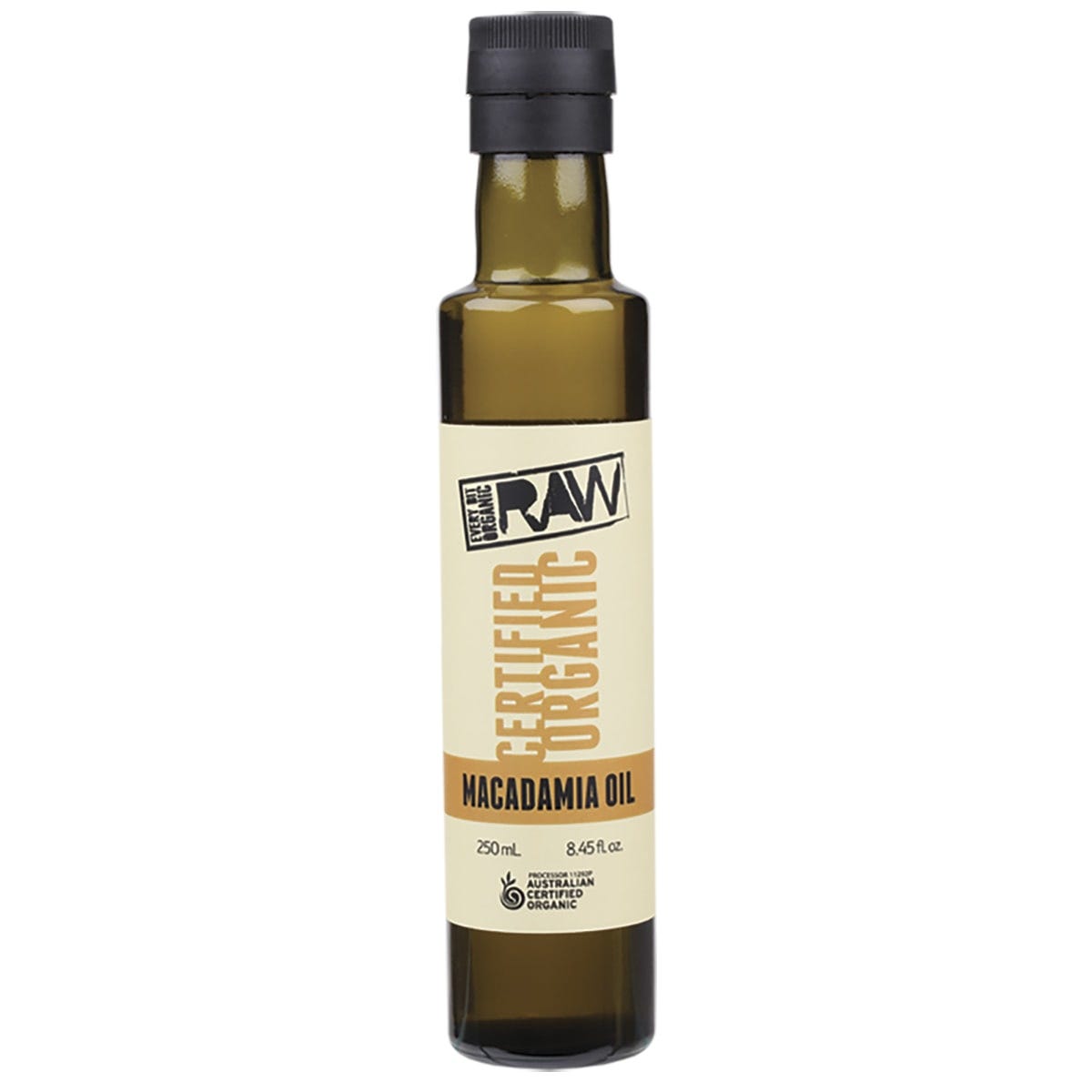 Every Bit Organic- Macadamia Oil Extra Virgin Cold Pressed Unrefined-250ml