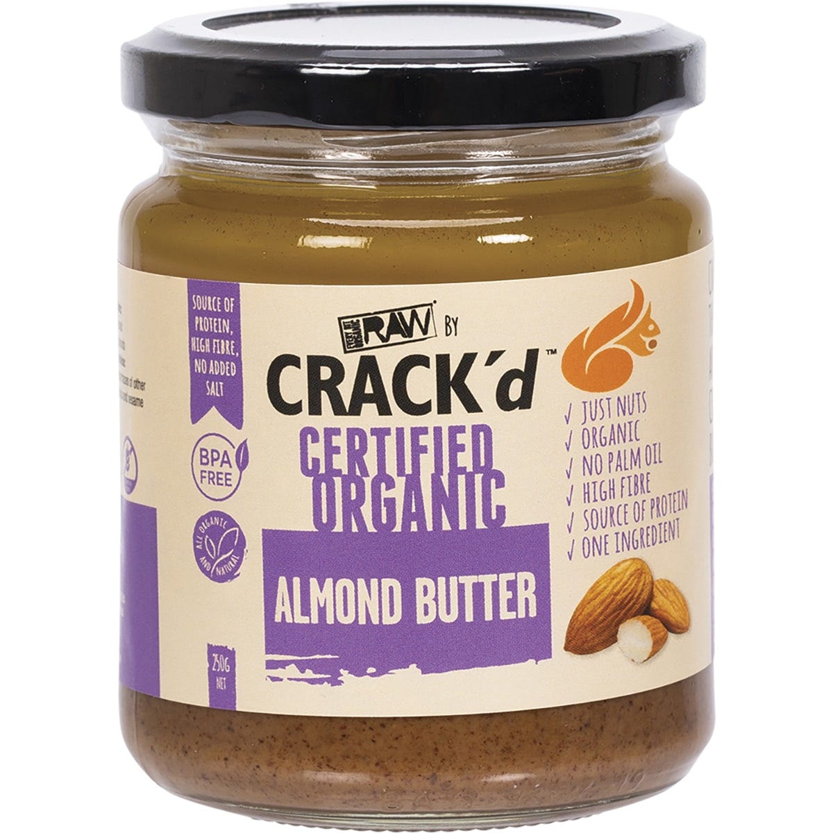 Every Bit Organic- Crack'd Almond Butter-250g