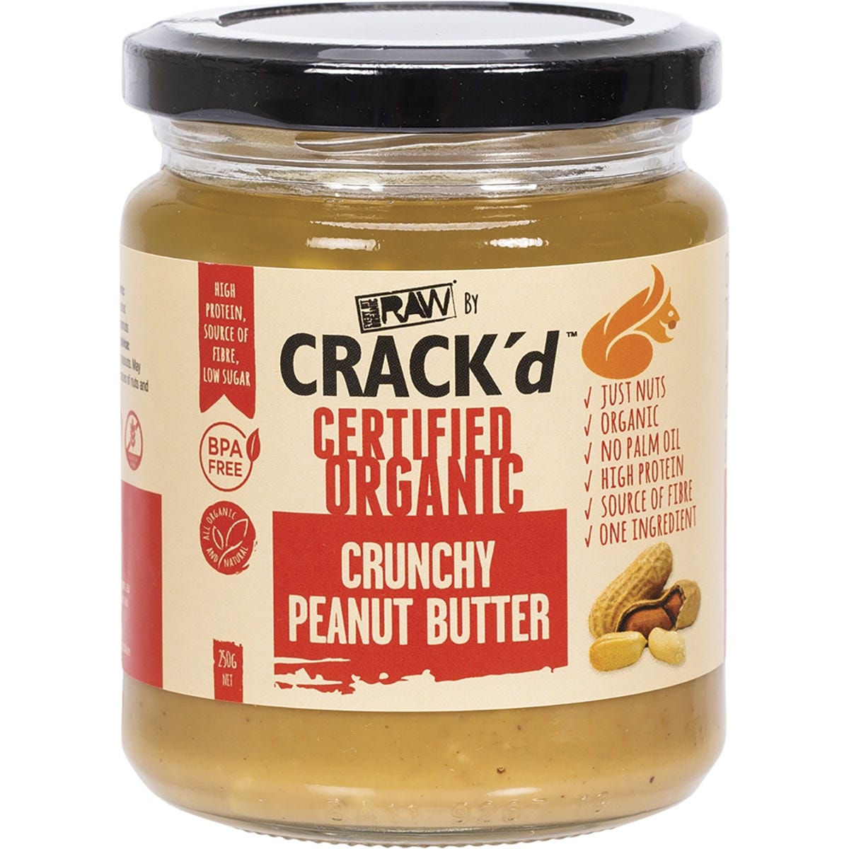 Every Bit Organic- Crack'd Crunchy Peanut Butter-250g
