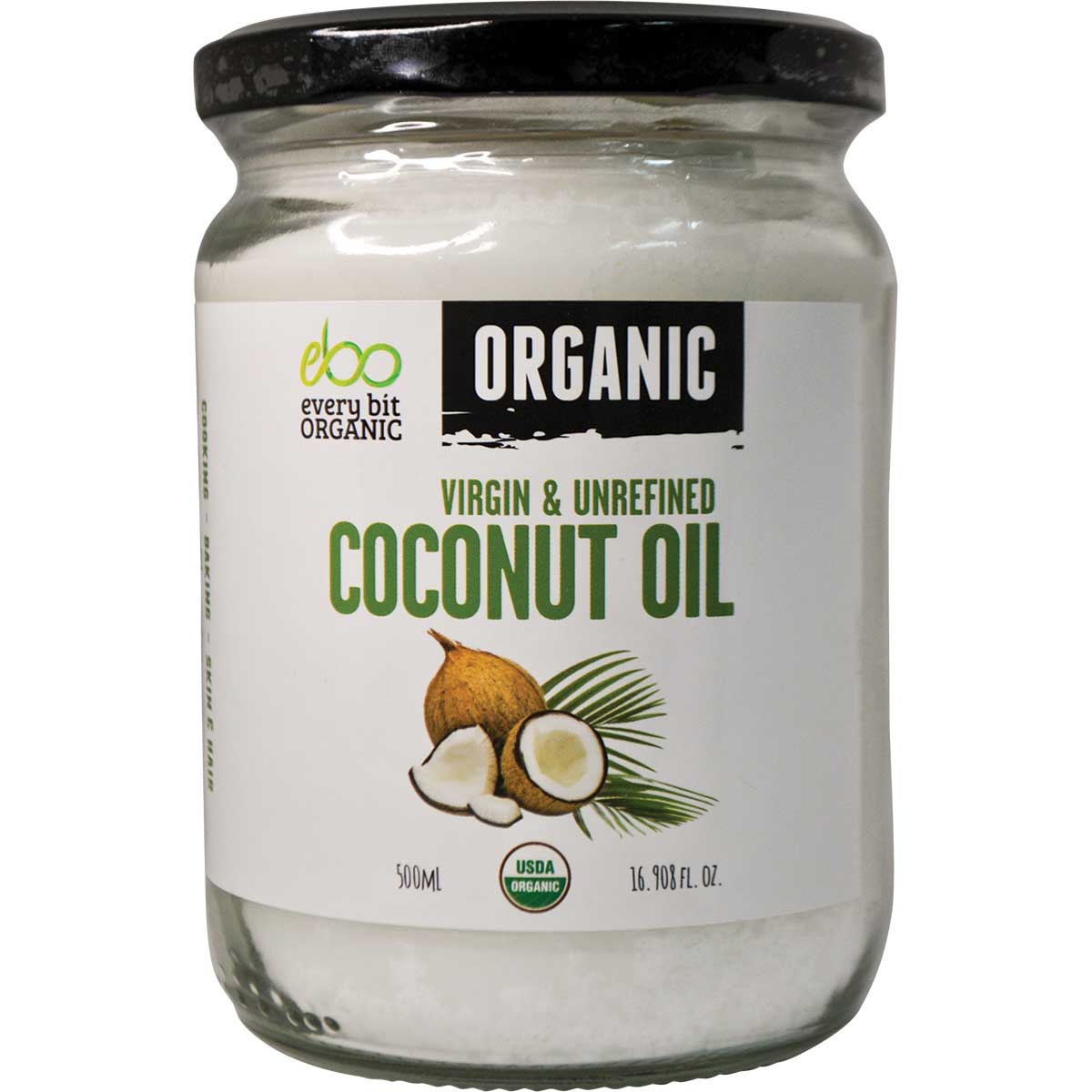 Every Bit Organic- Coconut Oil Virgin & Unrefined-500ml