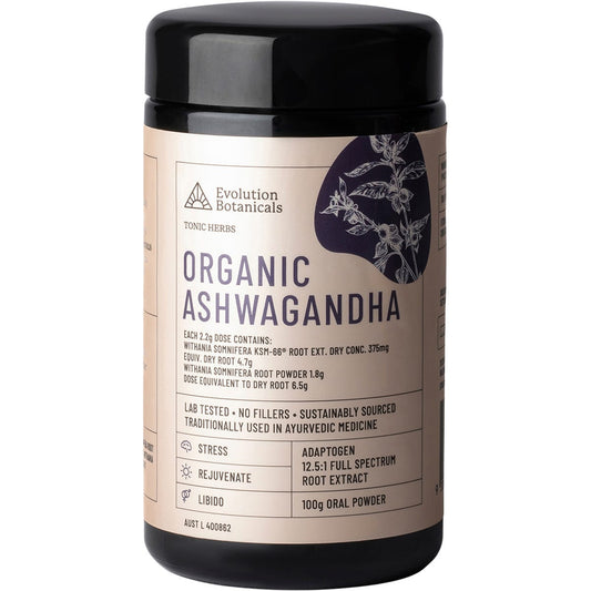 Evolution Botanicals- Organic Ashwagandha-100g