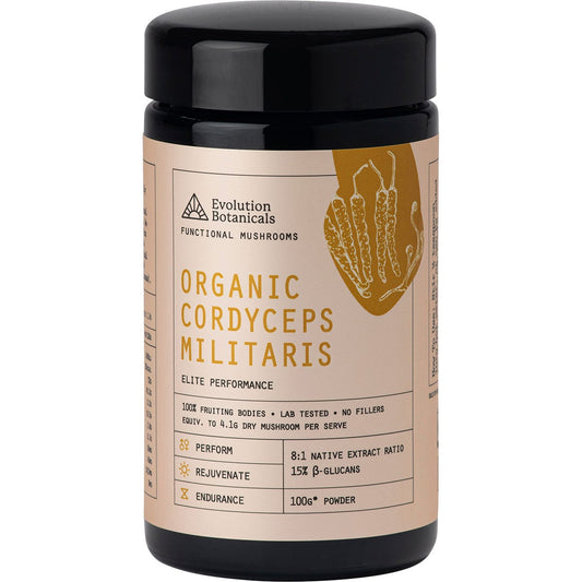 Evolution Botanicals- Organic Cordyceps Militaris Elite Performance-100g