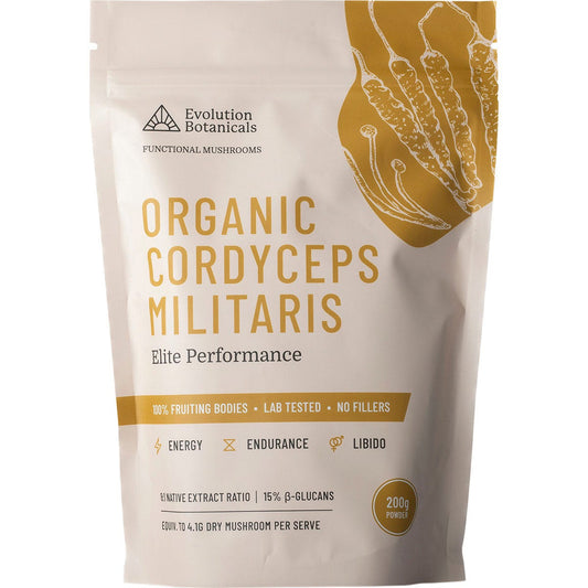Evolution Botanicals- Organic Cordyceps Militaris Elite Performance-200g