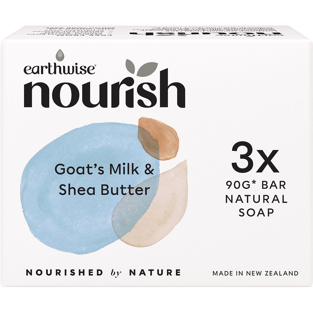 Earthwise Nourish- Natural Soap Bar Goat's Milk & Shea Butter-3pk