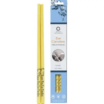 Byron Naturals- Ear Candles Organic Beeswax & Muslin Cotton-12x2pk