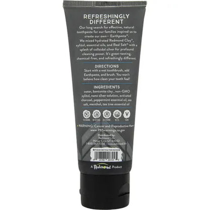 Redmond- Earthpaste Toothpaste with Silver Peppermint & Charcoal-113g