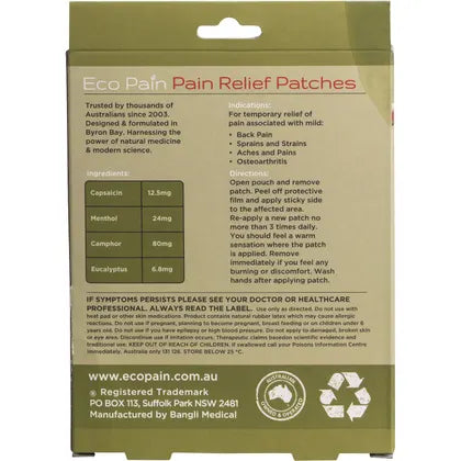 Byron Naturals- Eco Pain Heat Patches-6pk