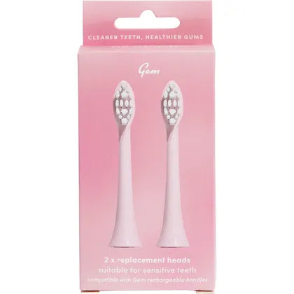 Gem- Electric Toothbrush Replacement Heads Coconut-2pk