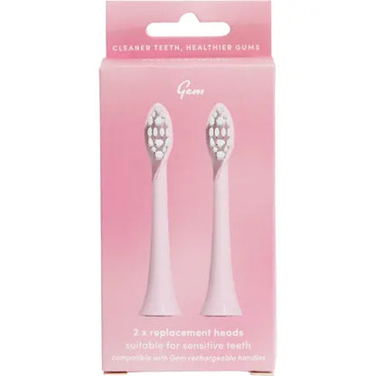 Gem- Electric Toothbrush Replacement Heads Coconut-2pk