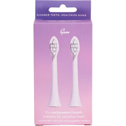 Gem- Electric Toothbrush Replacement Heads Rose-2pk