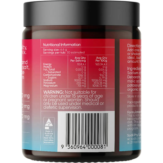 Sodii- Everyday Hydration Salts Salty Raspberry-185g