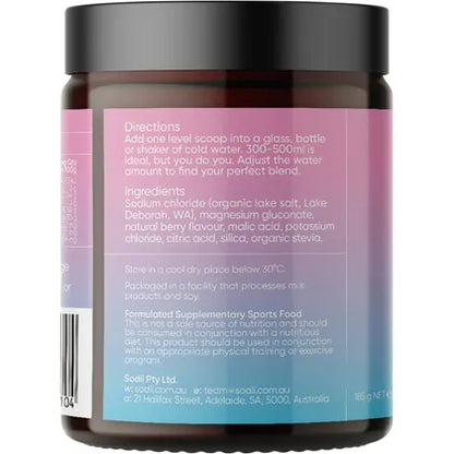 Sodii- Everyday Hydration Salts Salty Berry-185g