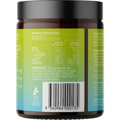 Sodii- Everyday Hydration Salts Salty Citrus-185g