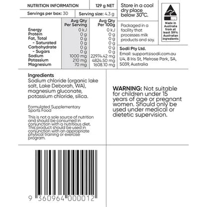 Sodii- Everyday Hydration Salts Unflavoured-30pk