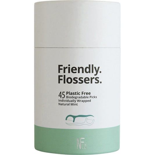NFco.- Friendly Flossers Bio Dental Picks Natural Mint-8x45pcs