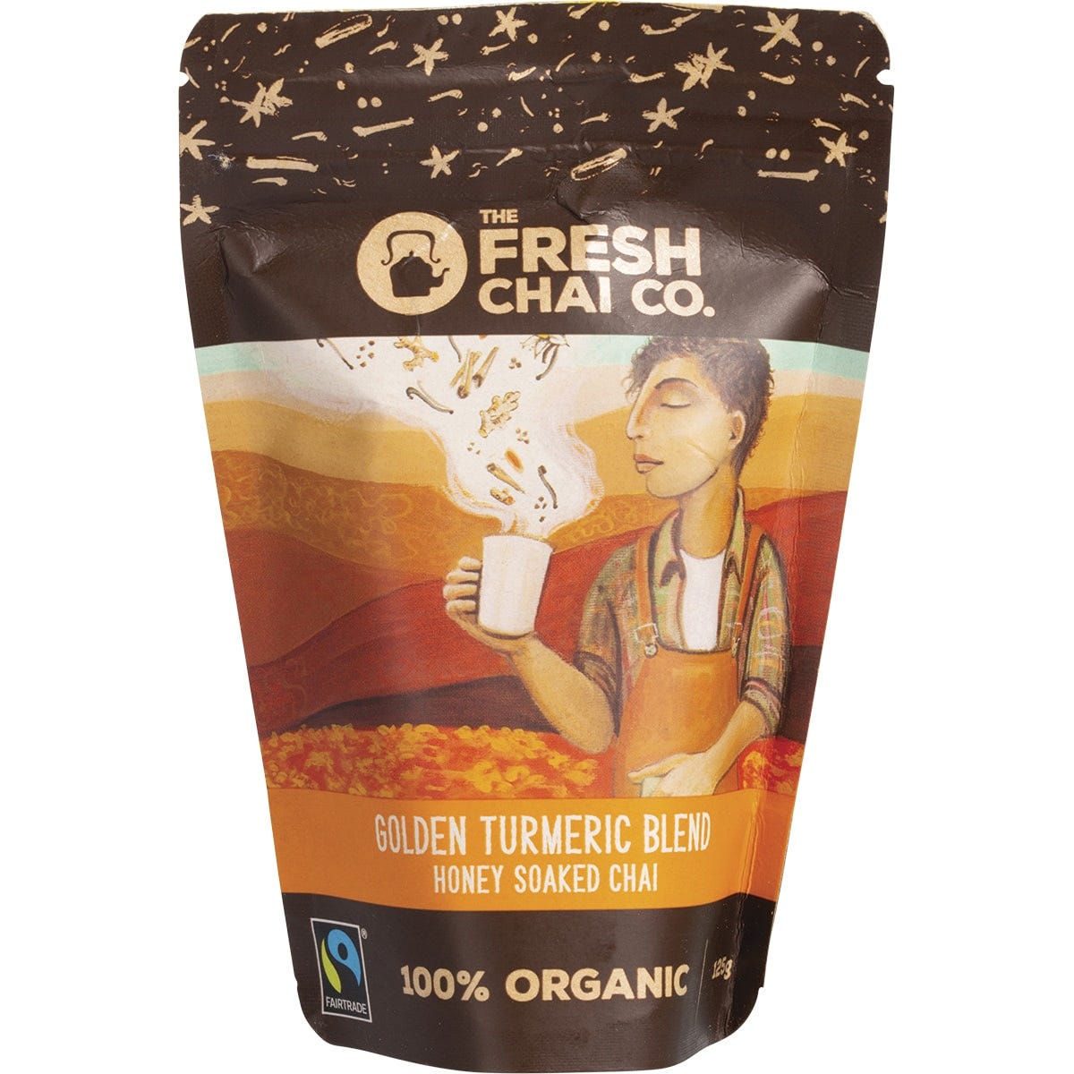 The Fresh Chai Co.- Golden Turmeric Blend Honey Soaked Chai-125g