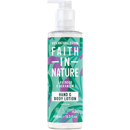 Faith In Nature- Hand & Body Lotion Soothing Lavender & Geranium-400ml