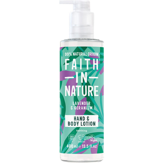 Faith In Nature- Hand & Body Lotion Soothing Lavender & Geranium-400ml