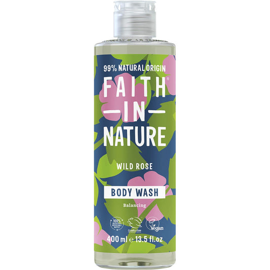 Faith In Nature- Body Wash Balancing Wild Rose-400ml