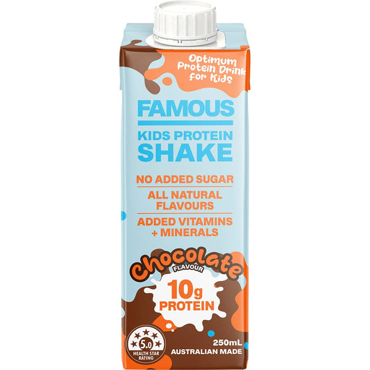 Famous- Kids Protein Shake Chocolate-12x250ml