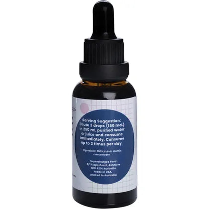 Supercharged Food- Fulvic Humic Concentrate Drops-30ml
