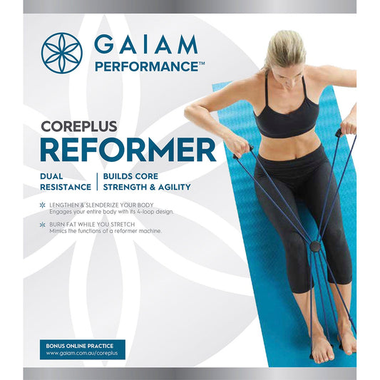 Gaiam- Pilates Reformer 4-Loop Design and Multiple Grips
