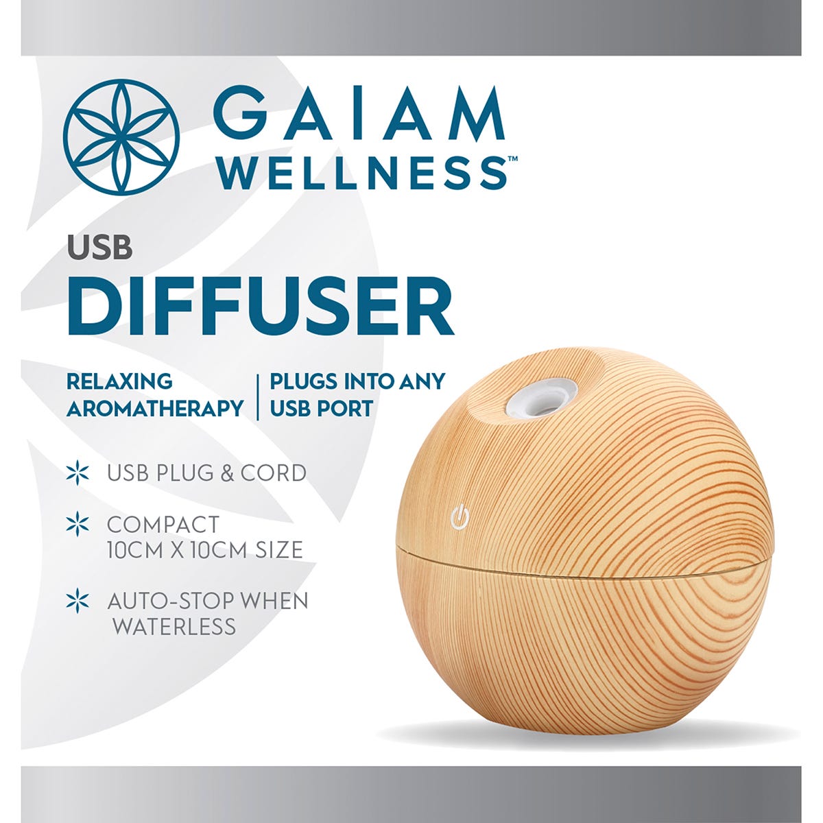 Gaiam- Diffuser with USB 10cm x 10cm