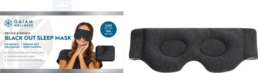 Gaiam- Revive and Renew Black Out Sleep Mask