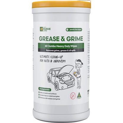 Great Aussie Wipes- Grease & Grime Jumbo Heavy Duty Wipes-60pk