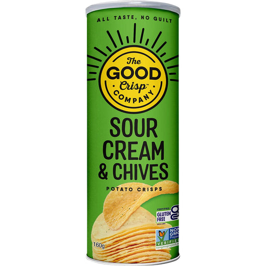 The Good Crisp Company- Potato Crisps Sour Cream & Chives-8x160g
