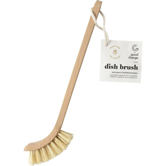Good Change Store- Dish Brush Wooden Handle, Plant Bristles