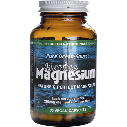 Green Nutritionals- Marine Magnesium Vegan Capsules 260mg-60 Caps