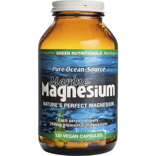 Green Nutritionals- Marine Magnesium Vegan Capsules 260mg-120 Caps
