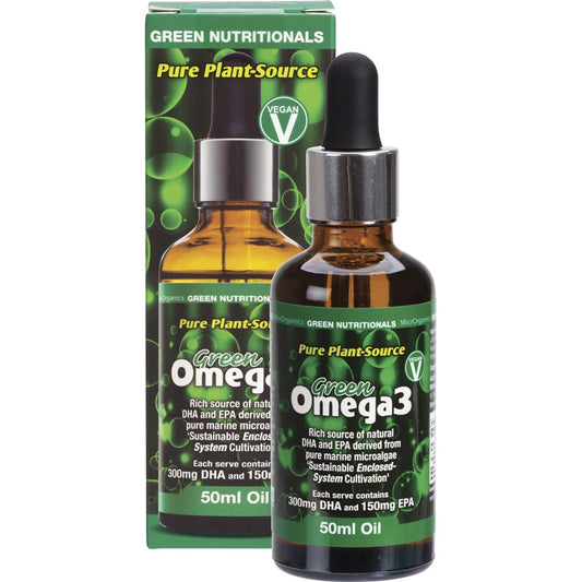 Green Nutritionals- Green Omega3 Vegan Drops 300mg DHA+150mg EPA-50ml
