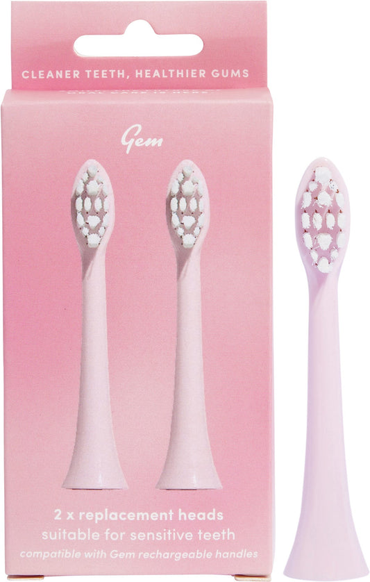 Gem- Electric Toothbrush Replacement Heads Coconut-2pk