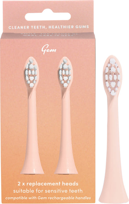 Gem- Electric Toothbrush Replacement Heads Watermelon-2pk