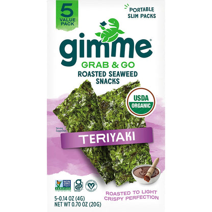 GIMME- Roasted Seaweed Snacks Grab & Go Teriyaki-5x4g
