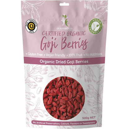 Dr Superfoods- Dried Goji Berries Certified Organic-500g