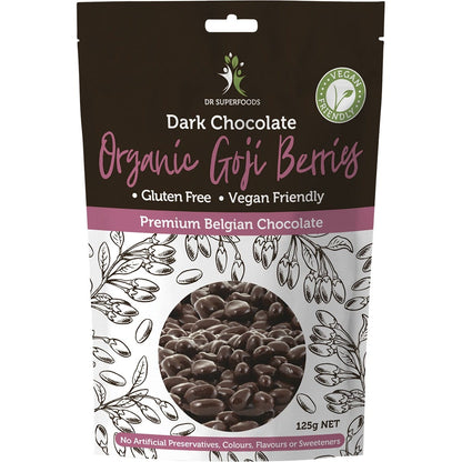 Dr Superfoods- Goji Berries Organic Dark Chocolate-125g