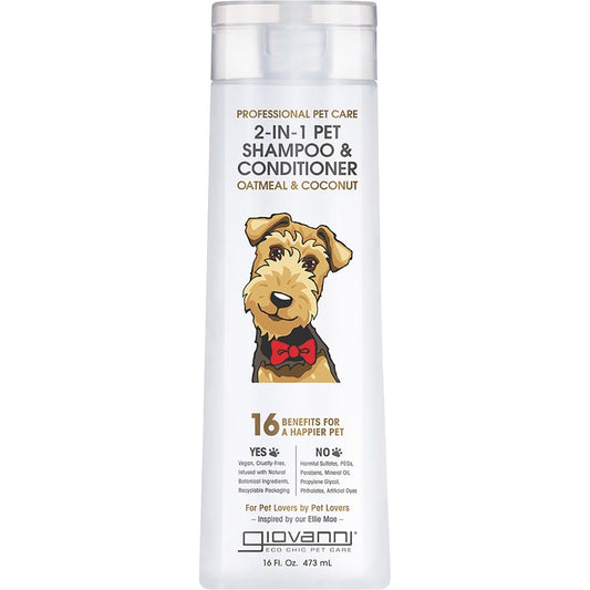 Giovanni- 2-in-1 Pet Shampoo & Conditioner Professional Pet Care-473ml