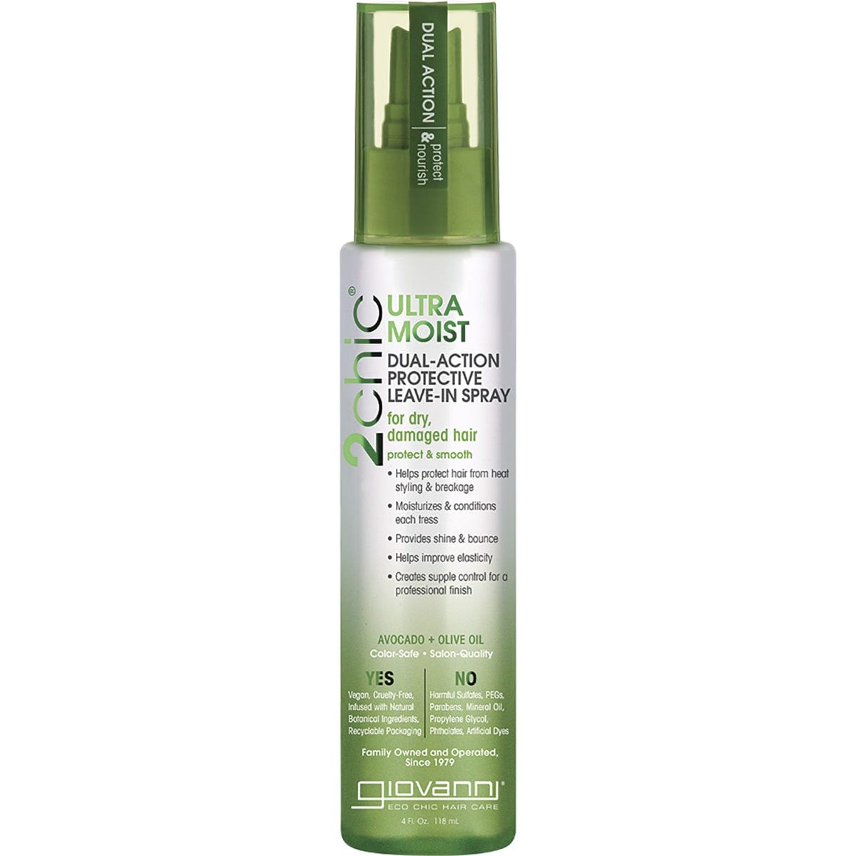 Giovanni- Leave-in Spray 2chic Ultra Moist Dry, Damaged Hair-118ml