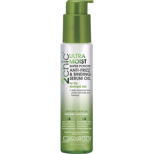 Giovanni- Anti-Frizz Serum 2chic Ultra Moist Dry, Damaged Hair-81ml