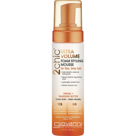 Giovanni- Styling Mousse 2chic Ultra Volume Fine, Limp Hair-207ml
