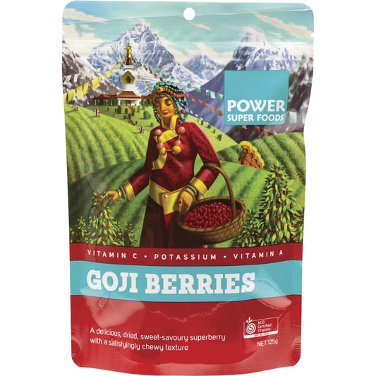 Power Super Foods- Goji Berries Certified Organic-125g