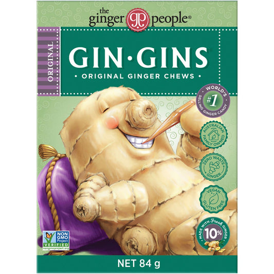 The Ginger People- Gin Gins Ginger Candy Chewy Original-12x84g