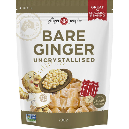 The Ginger People- Uncrystallised Bare Ginger-6x200g